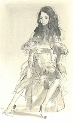 ライフクラス、2015年（紙にペンとインクでウォッシュ）